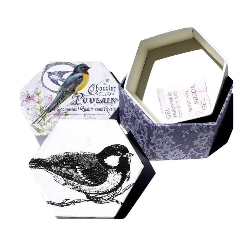Poulain Purple Bird Trinket Small Gift Boxes, 2 ct